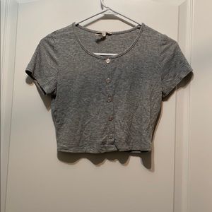Gray crop top